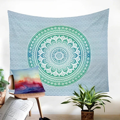 Rectangular 150x130cm tapestry tarpaulin with geometric abstraction pattern in European classical style