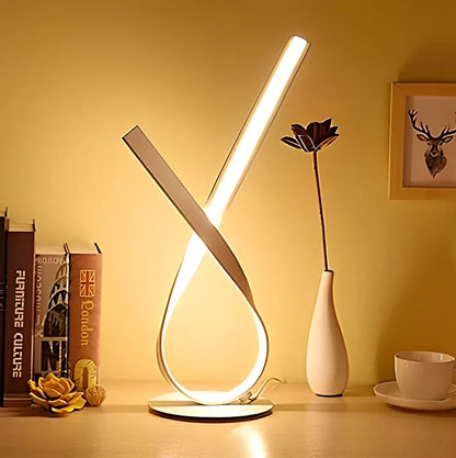 Creative remote control lamp with aluminium and iron construction, 12.5cm chassis, 45cm height, and three light modes