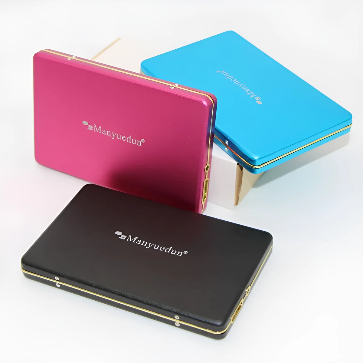 Ultra-thin 2.5 inch metal mobile hard disk with USB 2.0 or USB 3.0, 5400rpm, 8MB cache and indicator light in black, blue or rose red