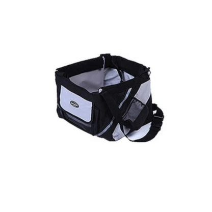 Pet bicycle carrier with reflective strips and front mesh bag for small dogs and cats