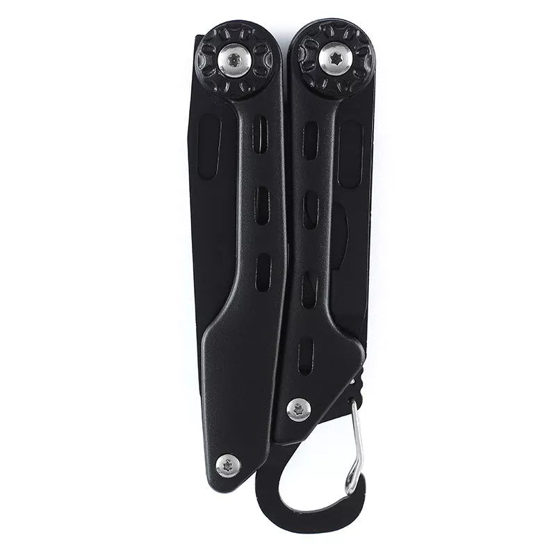 Stainless steel multifunctional tool pliers with black aluminum oxide handle