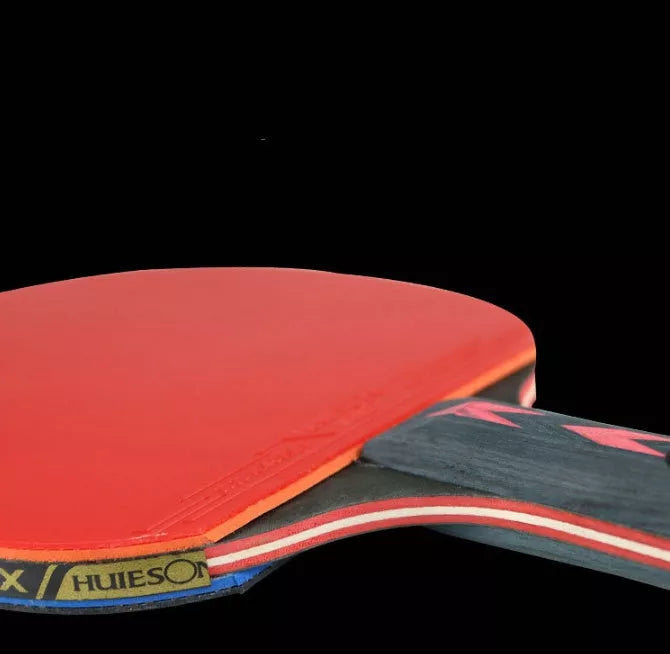 Double-sided reverse adhesive table tennis racket with upgraded rubber cover