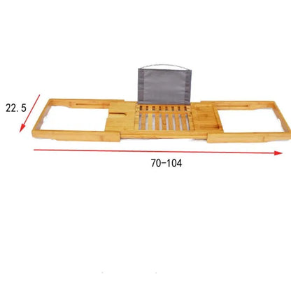 Bamboo bathtub frame storage unit with single-tier design for bathroom organisation