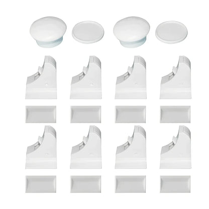 White ABS child safety magnetic locks with normally open switch, 3.8cm size with magnetic key