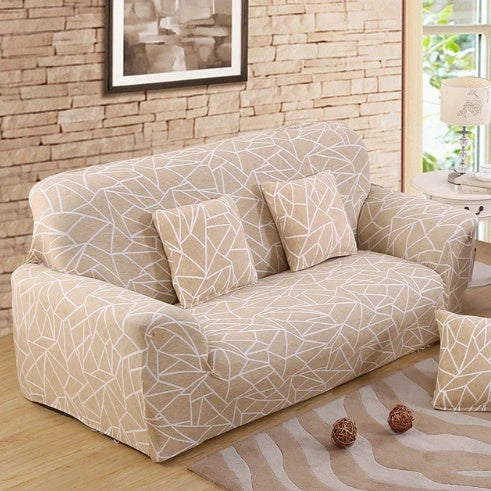 Stretchable polyester-spandex sofa cover with non-slip design in various colors