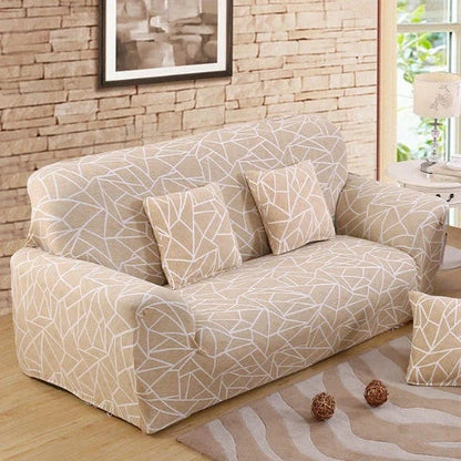 Stretchable polyester-spandex sofa cover with non-slip design in various colors