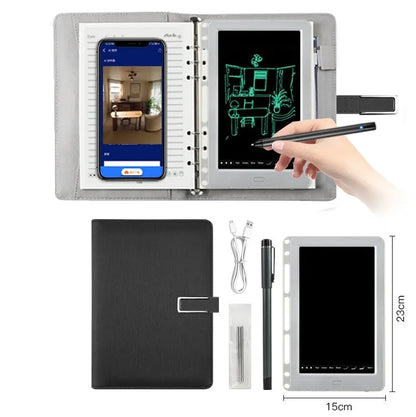 85-inch electronic writing pad with stitching design and smart pen on a stand