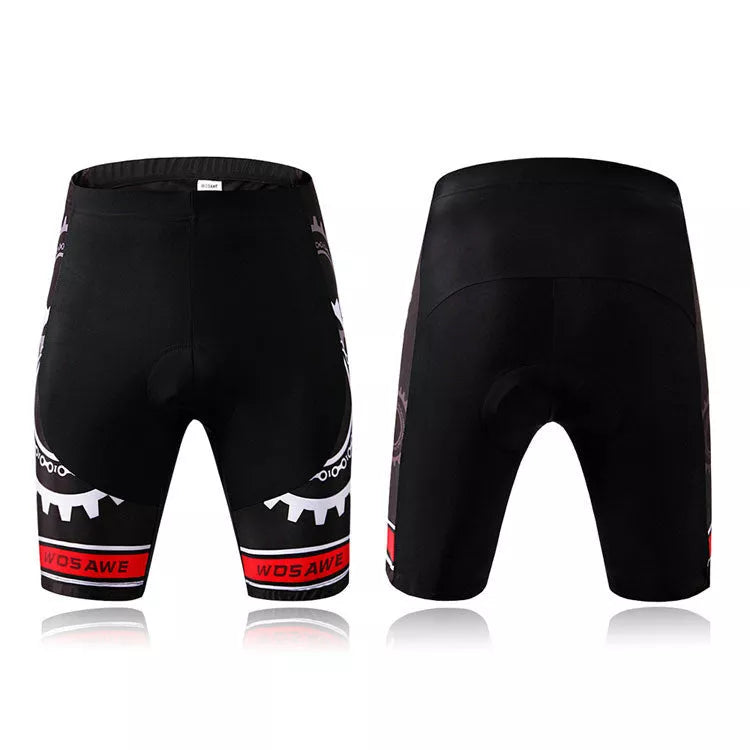 WOSAWE Gear-Cycling Shorts in black and red for men and women, sizes S to XXL