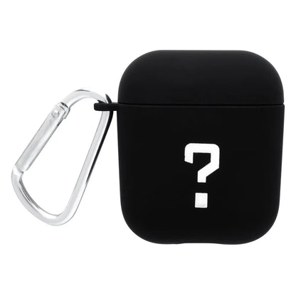 PC material AirPods earphone cover in black and pink with decorative flower and smiley face styles