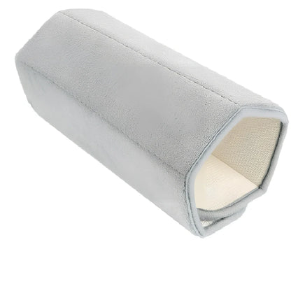 Memory foam bathroom carpet with coral fleece surface and non-slip latex backing in beige colour