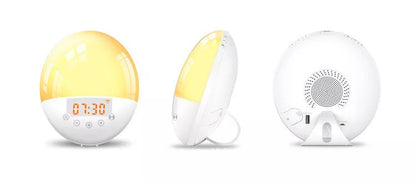 WiFi Voice Control Smart Alarm Clock with Sunrise Wake-up Light and LED Mood Lighting