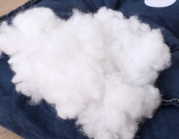 Warm PP cotton pet kennel mat for dogs and cats, 15cm high, available in Blue and Red