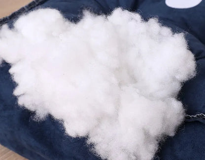 Warm PP cotton pet kennel mat for dogs and cats, 15cm high, available in Blue and Red