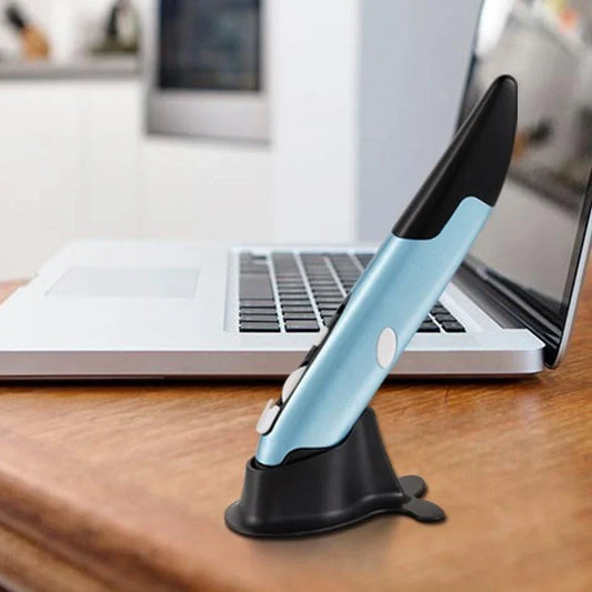 Wireless ergonomic pen mouse with 2.4GHz connectivity, energy-saving features, and precision optical control for digital productivity