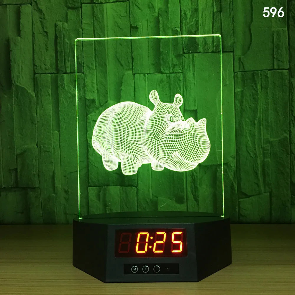 Glowing 3D dolphin LED night light on a table with remote control