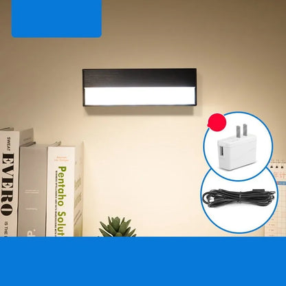 Compact magnetic LED table lamp with stepless dimming and 14.9cm length for desk and home use