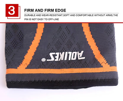 AOLIKES black elbow support with latex silk lining for basketball and volleyball sports compression