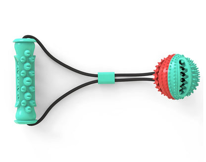 Pet toy set with 8.5cm training ball, 12cm molar stick and pull rope for dog play.