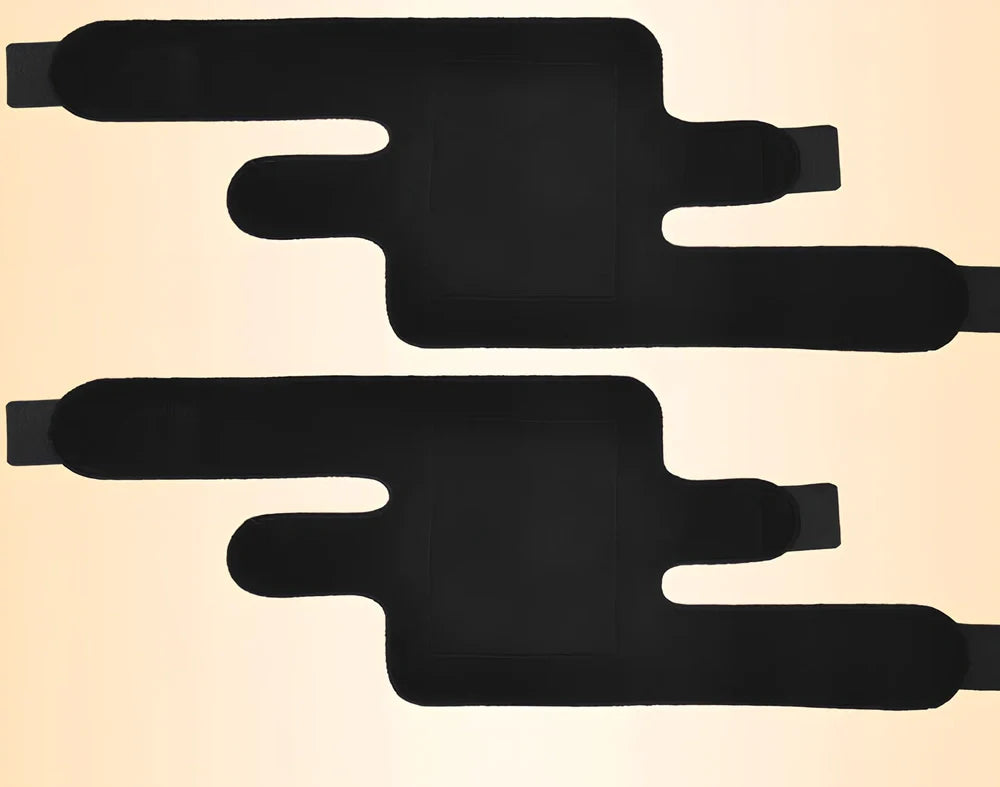 Tourmaline self-heating knee support brace with adjustable straps and magnetic therapy elements for joint comfort