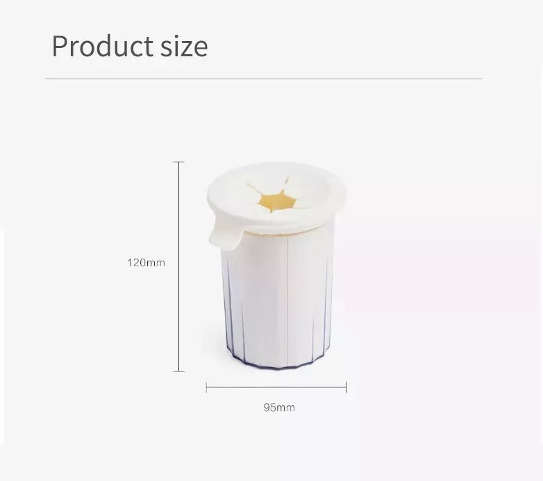 Portable Pet Foot Washer Cup with soft silicone bristles for small dogs