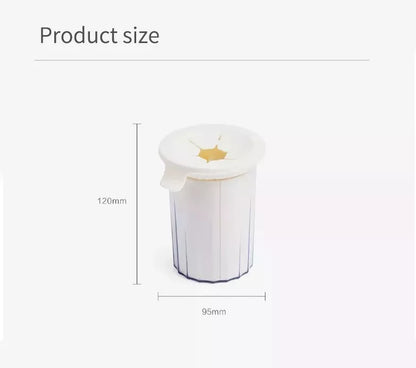 Portable Pet Foot Washer Cup with soft silicone bristles for small dogs