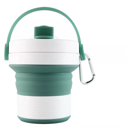 Portable silicone folding coffee cup in various colors, 450 ML capacity