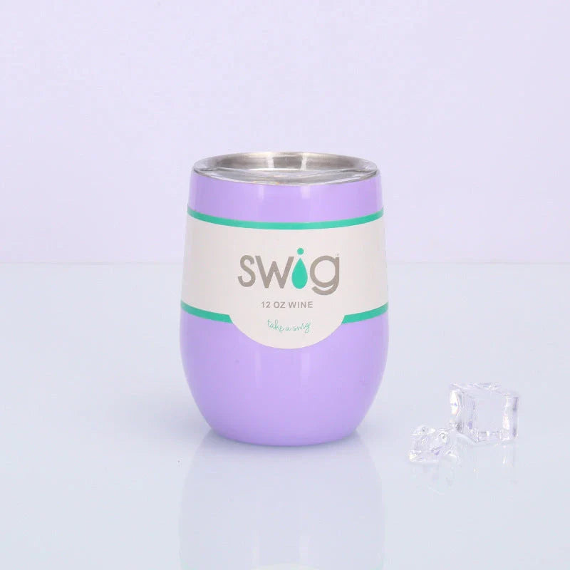 Swig Eggshell Cup - 12oz Stainless Steel Insulated Wine Tumbler with Variety of Color Options