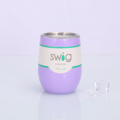 Swig Eggshell Cup - 12oz Stainless Steel Insulated Wine Tumbler with Variety of Color Options