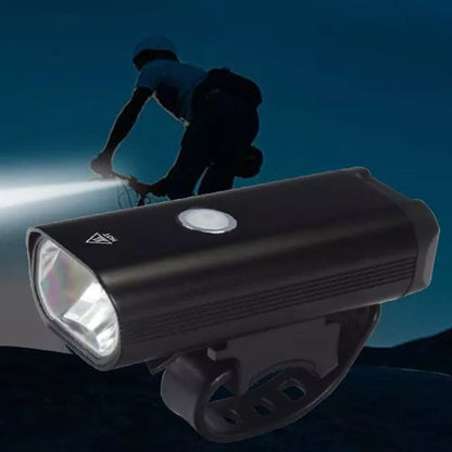 Black bicycle light with over-discharge protection for night cycling safety