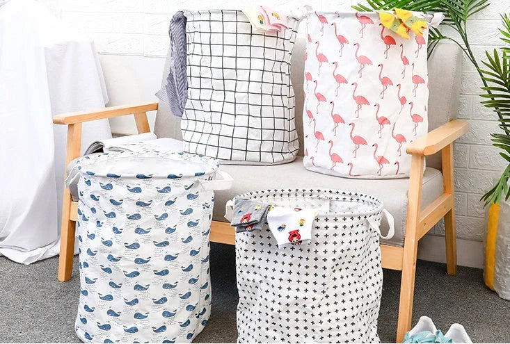 European-style cotton linen laundry basket in elegant designs for stylish home organization