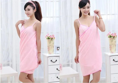 Polyester beach towel dress shown in blue colour with S and L size options for summer beach use