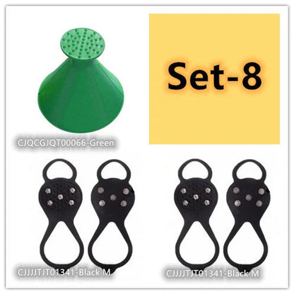 Silicone Non-Slip Shoe Grips for ice and snow safety in multiple colors