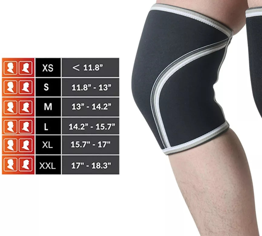 7mm thicken compression leg sleeve sports knee pads in black