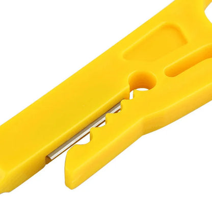 Yellow rubber wire stripper with 0.6mm diameter for network cables and electrical wiring