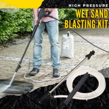 Ceramic derusting nozzle with stainless steel handle for Karcher pressure washers.