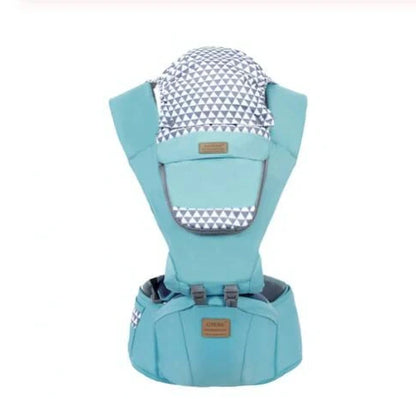Baby sling waist seat carrier showing 15mm cushion and 25mm waist pad with anti-sliding design