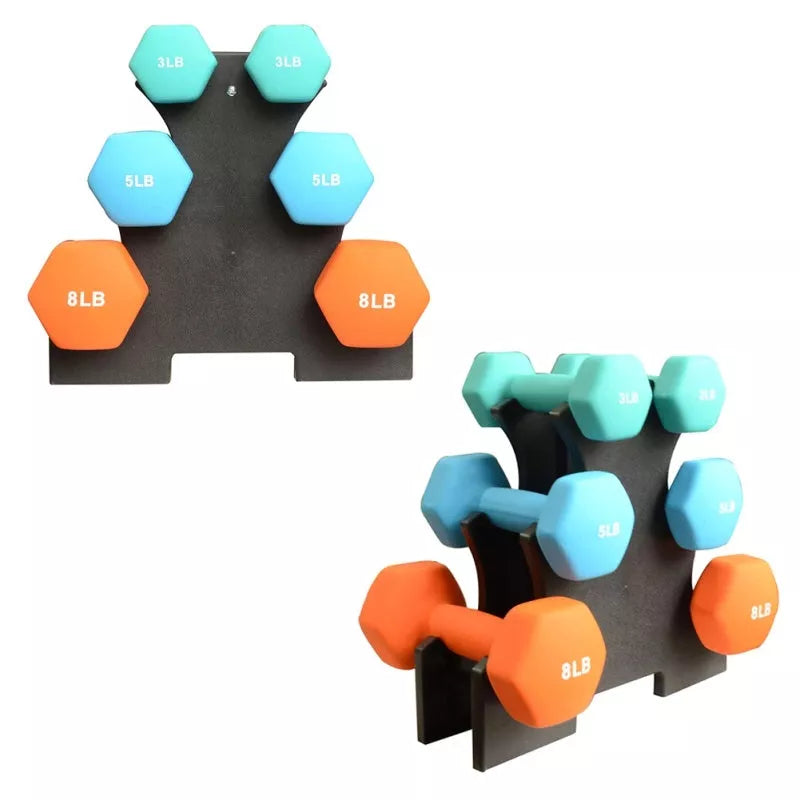 Sturdy metal dumbbell bracket for organizing up to 30-pounds of weights