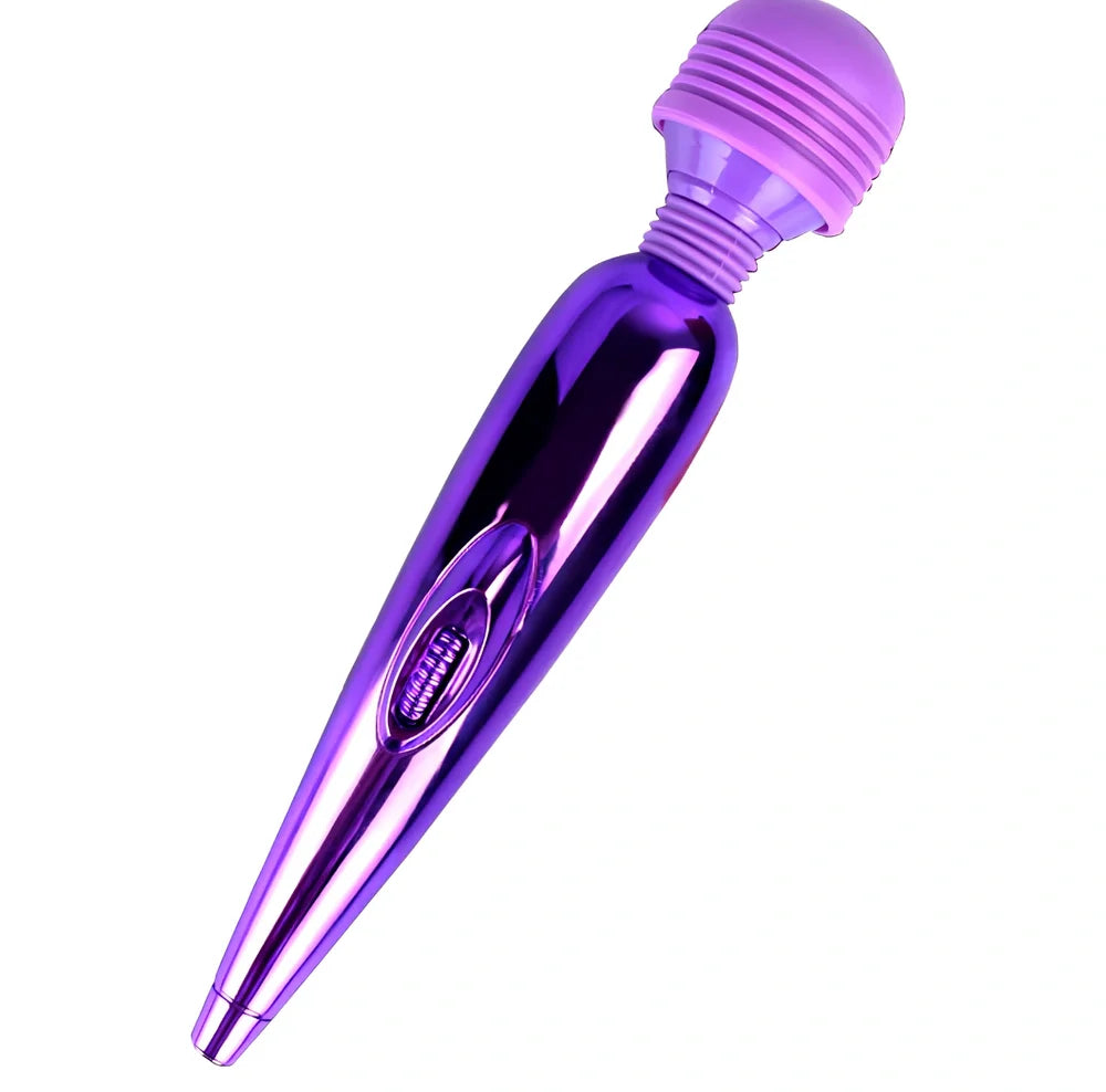 Pink electric AV vibrator with automatic thrusting mechanism, 200mm length