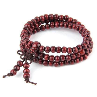 Natural Sandalwood Buddhist Meditation 108 Beads Bracelet for spiritual and stylish living