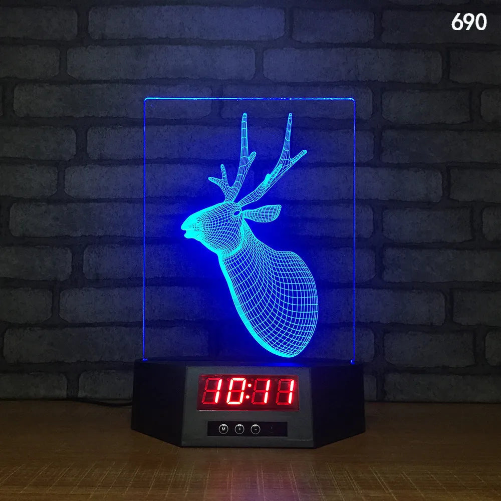 Glowing 3D dolphin LED night light on a table with remote control
