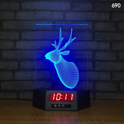 Glowing 3D dolphin LED night light on a table with remote control
