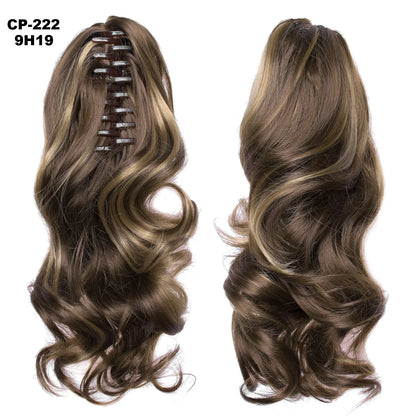 Stylish ponytail hair extension with natural-looking synthetic fibers for comfortable all-day wear