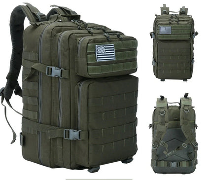 Durable 50L tactical backpack for outdoor adventures and daily commutes