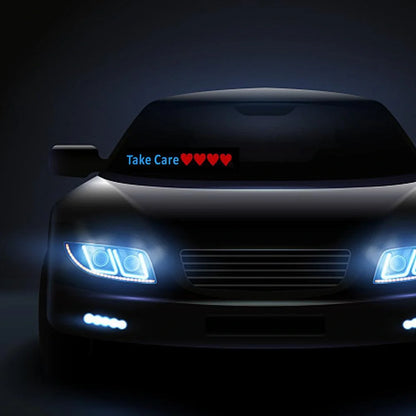 Ultra-thin LED car windshield glow panel with uniform brightness and multiple design options