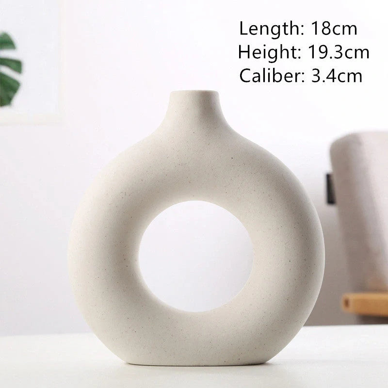 Modern frosted porcelain flower vase for elegant home decor