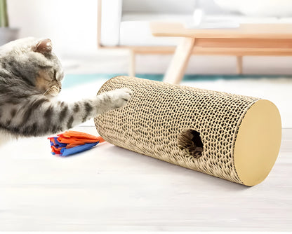 Cat scratching board made from environmental protection corrugated paper in picture colour