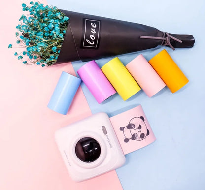 PerPage Mini wireless portable thermal printer paper in Regular, Label and Sticker types, with colour and Q3 or Q6 quantity options.