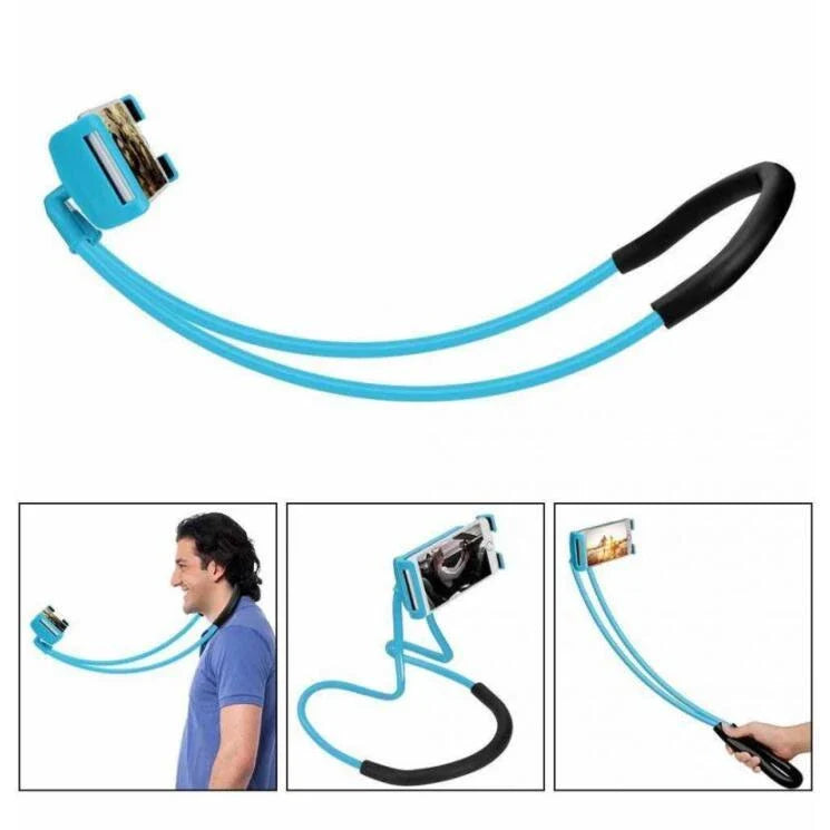360-degree rotatable selfie phone holder compatible with all smartphones for hands-free viewing and effortless mobility