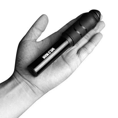 Premium high-pressure portable bicycle pump with built-in hose and versatile nozzle for mountain and road bikes