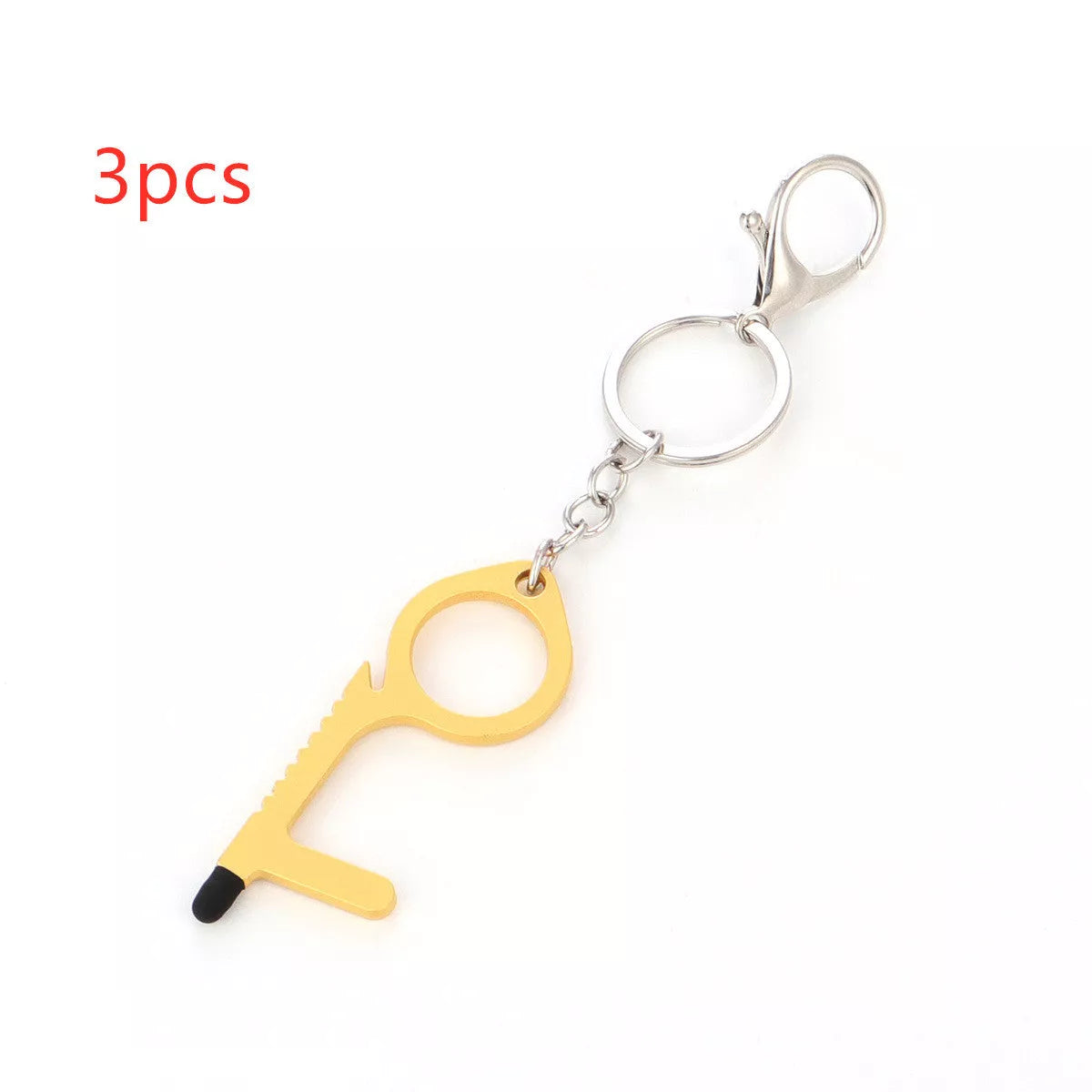 Alloy protective door opener keychain in various colors